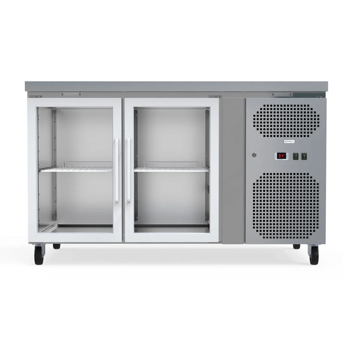 Borrelli commercial counter fridge, 2 door · 260L