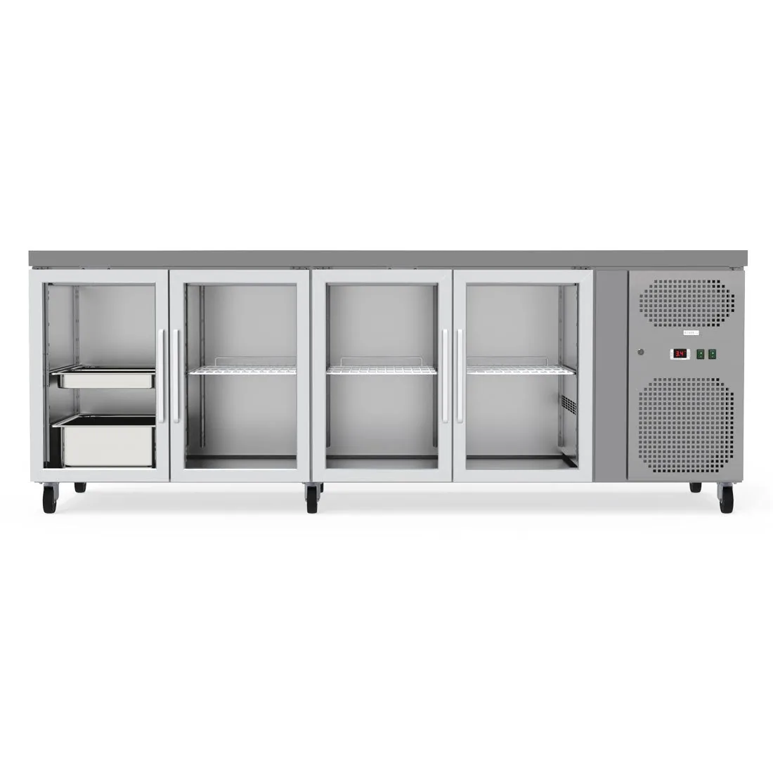 Borrelli commercial counter fridge, 4 door · 545L