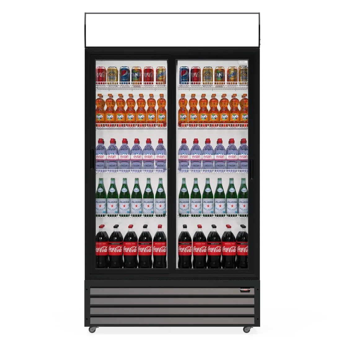 Borrelli 2 door sliding display fridge